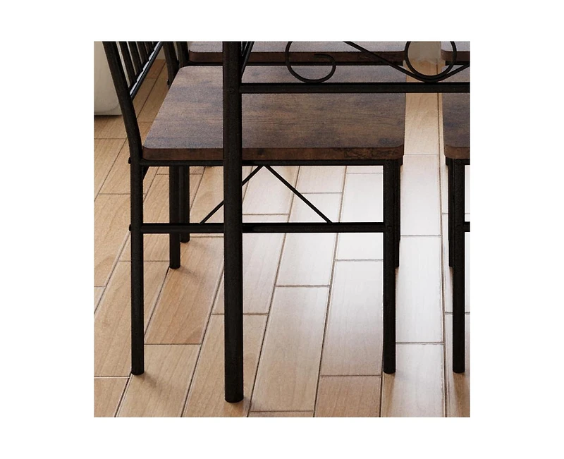 gaomon 4-Person Modern Farmhouse Compact Dining Table Set