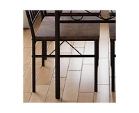 gaomon 4-Person Modern Farmhouse Compact Dining Table Set