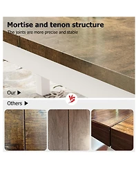 gaomon Modern Industrial 6-8 Person Rectangular Dining Table