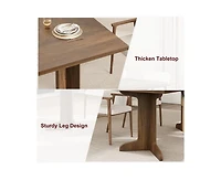 gaomon 6-8 Person Farmhouse Rectangular Dining Table with V-Legs