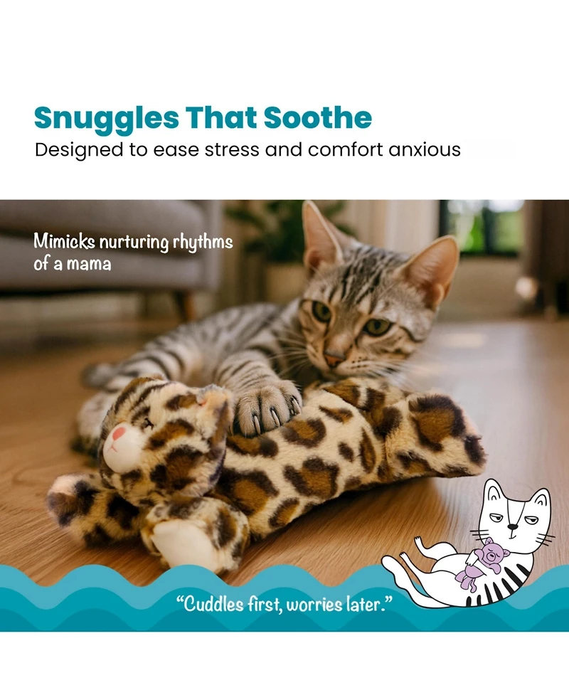 Aronkl Calming Pal Cat Plush Purring Heartbeat Warmth Vibration Comfort Kittens Cats