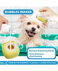 Aronkl Multi Piece Pet Grooming Kit with Hair Brush, Washing Gloves