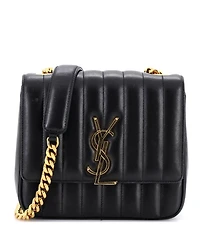 Pre-Owned Saint Laurent Medium Vicky Crossbody Bag Vertical Quilted Leather