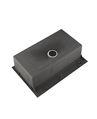 Busdays Stainless Steel Kitchen Sink, 33x22 Single Bowl, Overmount Handmade Sink in Brushed, with Cutting Board, Colander, Grid, Ls-SSBR01