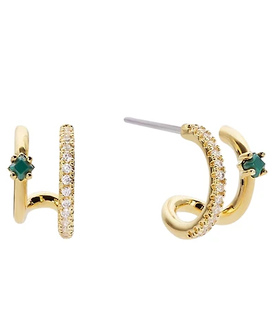Ana Luisa Percy Gold-Plated Double Hoop Earrings