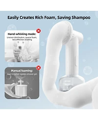 Aronkl Automatic Foaming Rechargeable Pet Bath Brush with Soft Silicone Bristles