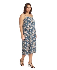 24seven Comfort Apparel Plus Essential Curvy Maxi Dress