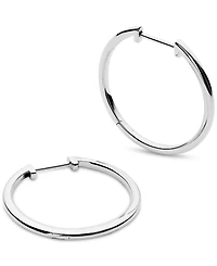Ana Luisa Lo Medium Silver Slim Endless Hoop Earrings
