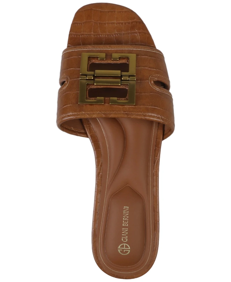 Giani Bernini Women's Ingridd Square Toe Flat Sandals, Macy's Exclusive