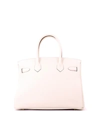 Pre-Owned HERMES Birkin 30 Handbag Light Clemence with Gold Hardware