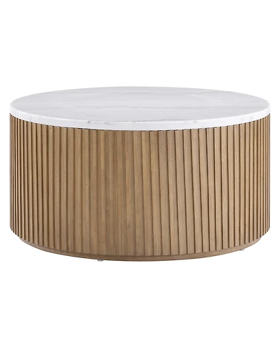 Colby 36" Marble Round Top Coffee Table