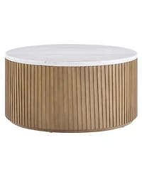 Colby 36" Marble Round Top Coffee Table