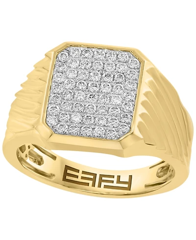 Effy Collection Lab Grown Diamond Ring (5/8 ct. t.w.) in Gold Over Silver