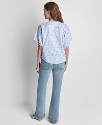 Dkny Jeans Petite Short-Sleeve Crew Neck Dolman T-Shirt
