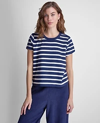 Dkny Jeans Petite Short-Sleeve Crew Neck T-Shirt