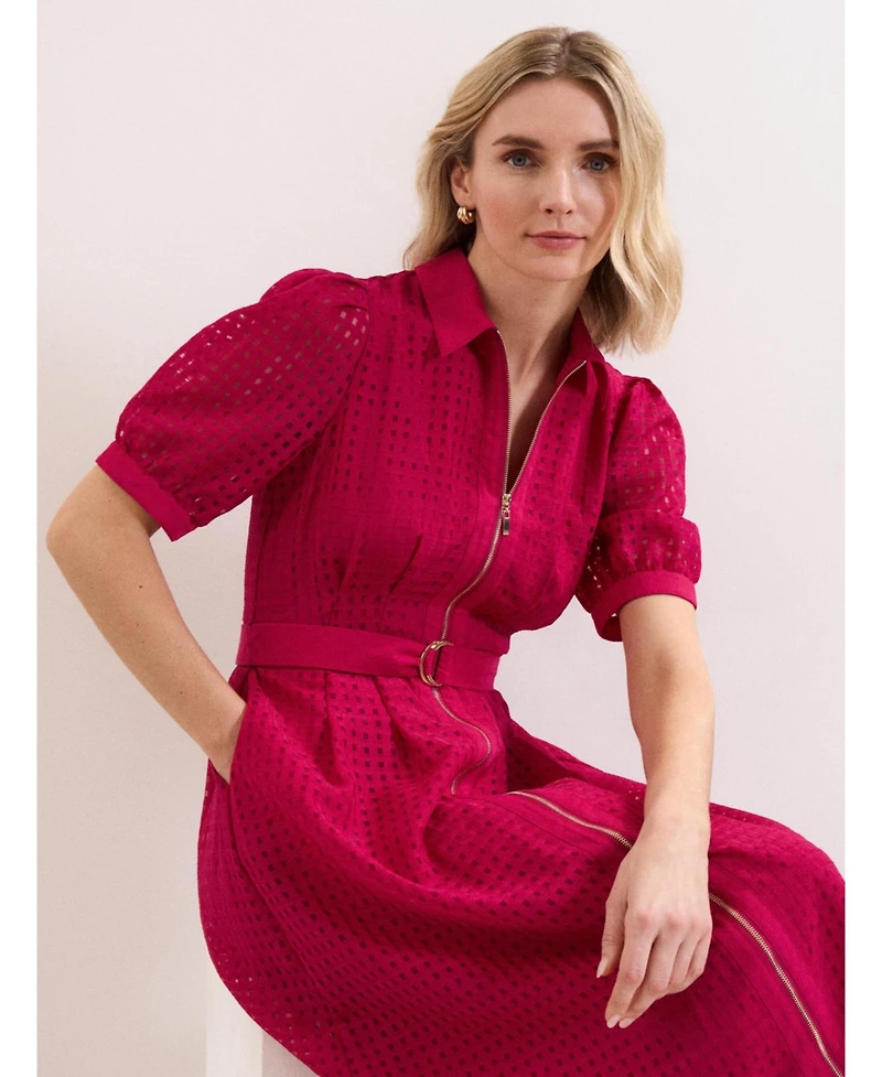 Phase Eight Women's Carey Belted Midi Shirt Dress