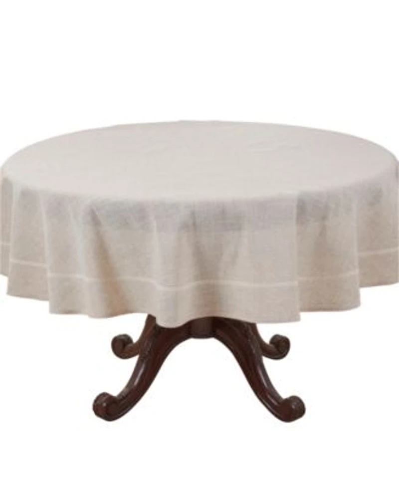 Saro Lifestyle Timeless Solid Linen Blend Tablecloth