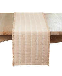 Saro Lifestyle Woven Jute and Wool Table Runner, 14" x 72"