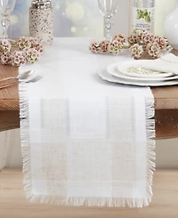 Saro Lifestyle Fringed Table Runner