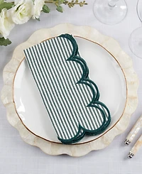 Saro Lifestyle Striped Cotton Decorative Napkins, Set of 4