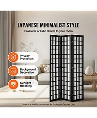 Gouun 3-Panel Japanese-Style Folding Room Divider
