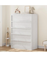 gaomon 5 Drawer Tall Dresser Chest, Modern Storage Organizer for Bedroom Living Room Nursery Entryway