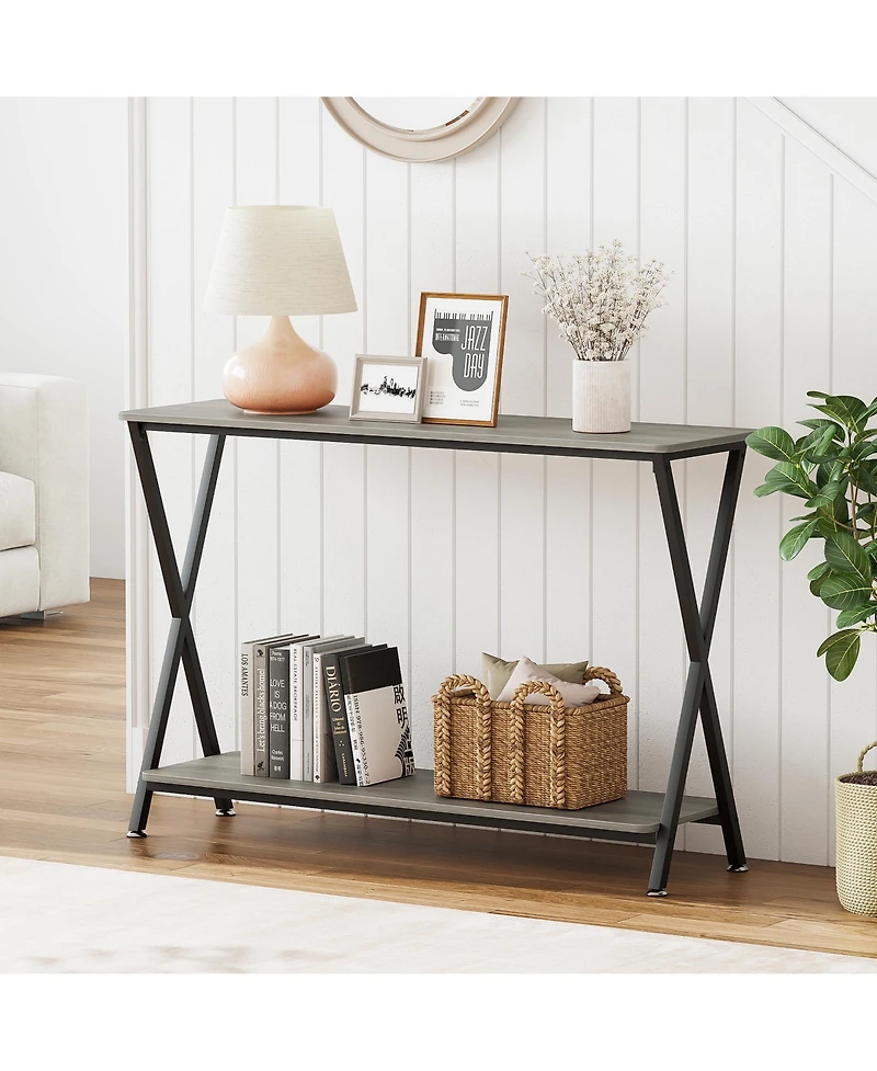 gaomon 2-Tier Narrow Farmhouse Sofa Table
