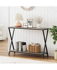gaomon 2-Tier Narrow Farmhouse Sofa Table