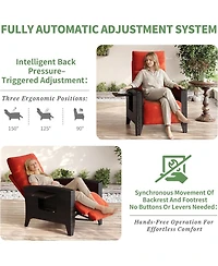 gaomon Outdoor Reclining Patio Chair with Adjustable Backrest Footrest All Weather Wicker Chaise Lounge Air Pump 150degree(s) Lay Flat