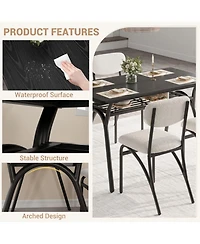gaomon 5-Piece Compact Dining Set with Built-In Storage