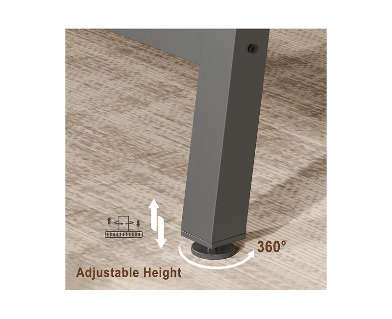 gaomon 6-8 Person Industrial Rectangular Wooden Dining Table