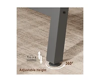 gaomon 6-8 Person Industrial Rectangular Wooden Dining Table