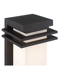 Franklin Iron Works Bernadine High Mission Outdoor Wall Light Fixture Mount Porch Weatherproof Bronze Finish