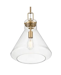Possini Euro Design Tanit Wide Aged Brass and Glass Pendant Light