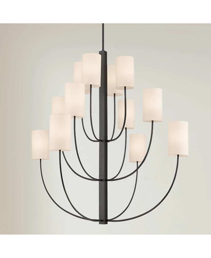Possini Euro Design Possini Euro Maxine Wide Matte 12 Light Large Chandelier