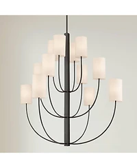 Possini Euro Design Possini Euro Maxine Wide Matte 12 Light Large Chandelier