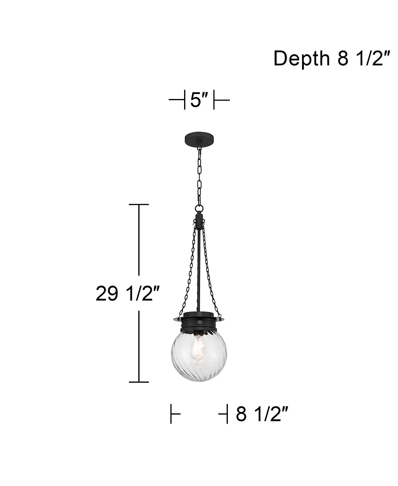 Possini Euro Design Catherine Fluted Glass Mini Pendant Light
