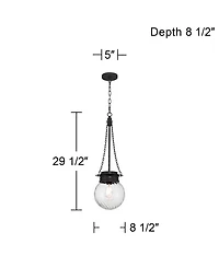 Possini Euro Design Catherine Fluted Glass Mini Pendant Light