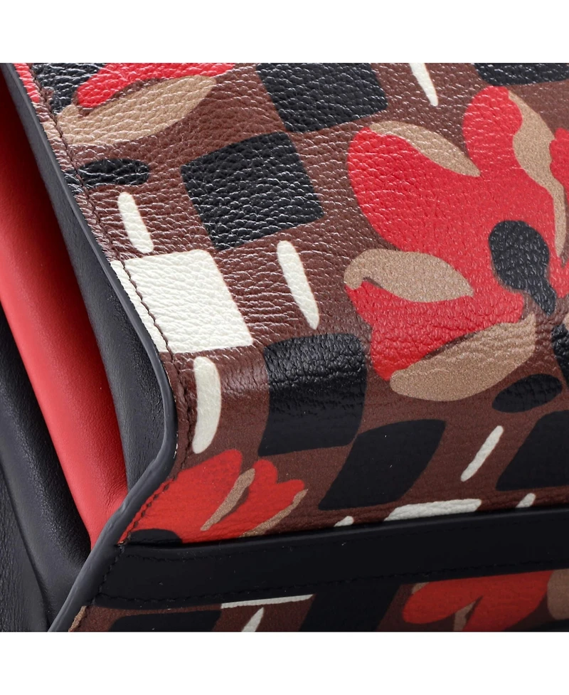 Pre-Owned Prada Small Bibliotheque Shoulder Bag Printed Leather