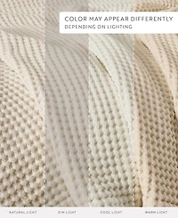 ienjoy Home Waffle Weave Cotton Blanket, Twin/Twin Xl