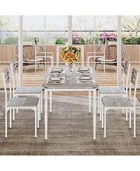 gaomon 5 Piece Dining Table Set, Industrial Style Dining Table and Chairs Set for 4, Kitchen Table Set for Dining Room