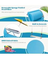 Gouun 5-Position Backpack Beach Chair Set of 2 with Aluminum Frame