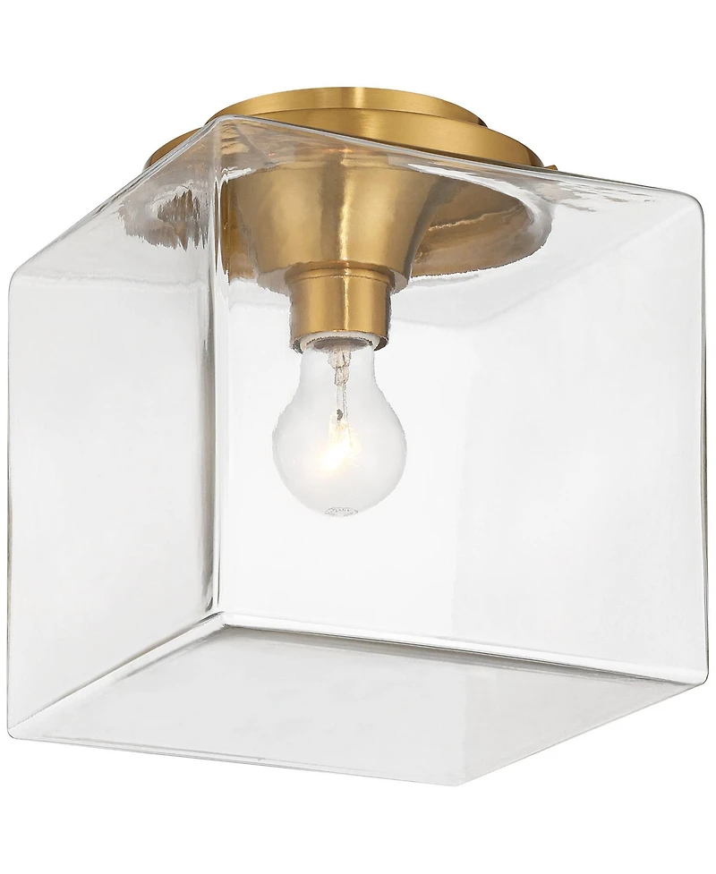 Possini Euro Design Lausanne Burnished Brass Modern Ceiling Light