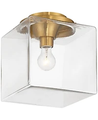 Possini Euro Design Lausanne Burnished Brass Modern Ceiling Light