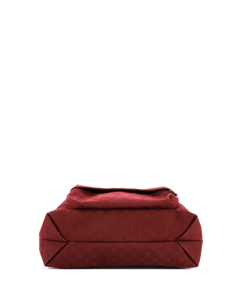 Pre-Owned Gucci Large Front Pocket Debossed Logo Tote Gg Canvas