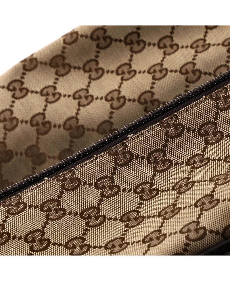 Pre-Owned Gucci Large Web Carry On Duffle Bag Gg Canvas