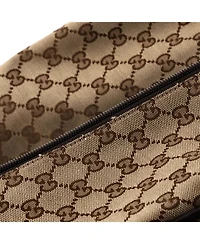Pre-Owned Gucci Large Web Carry On Duffle Bag Gg Canvas
