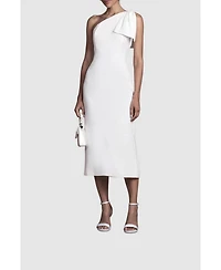 Coast Women's Bow One Shoulder Midi Wedding Dress