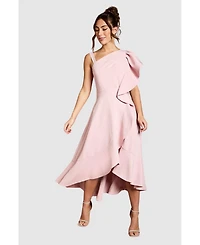 Coast Women's One Shoulder Crepe Ruffle Midi Dress
