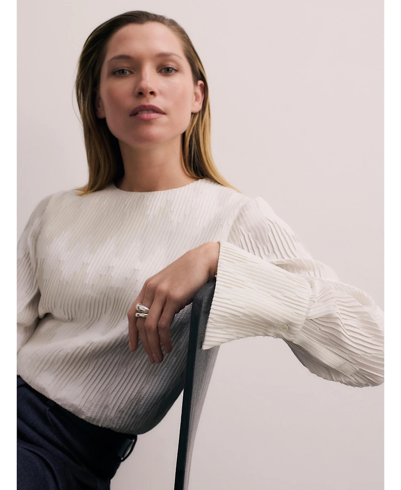 The Fold Women's Ellesmere Plisse Blouse